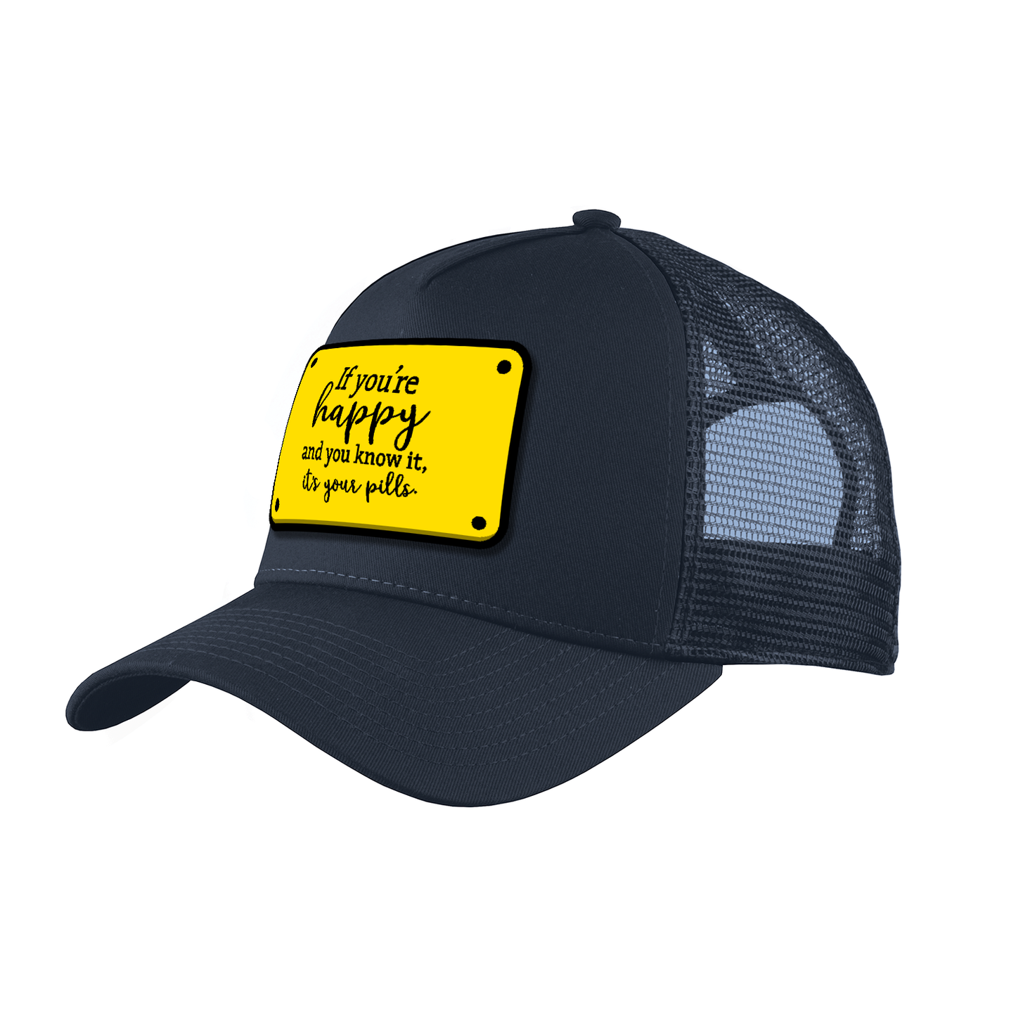 Trucker Hat with Happy Design