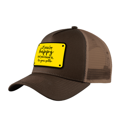 Trucker Hat with Happy Design