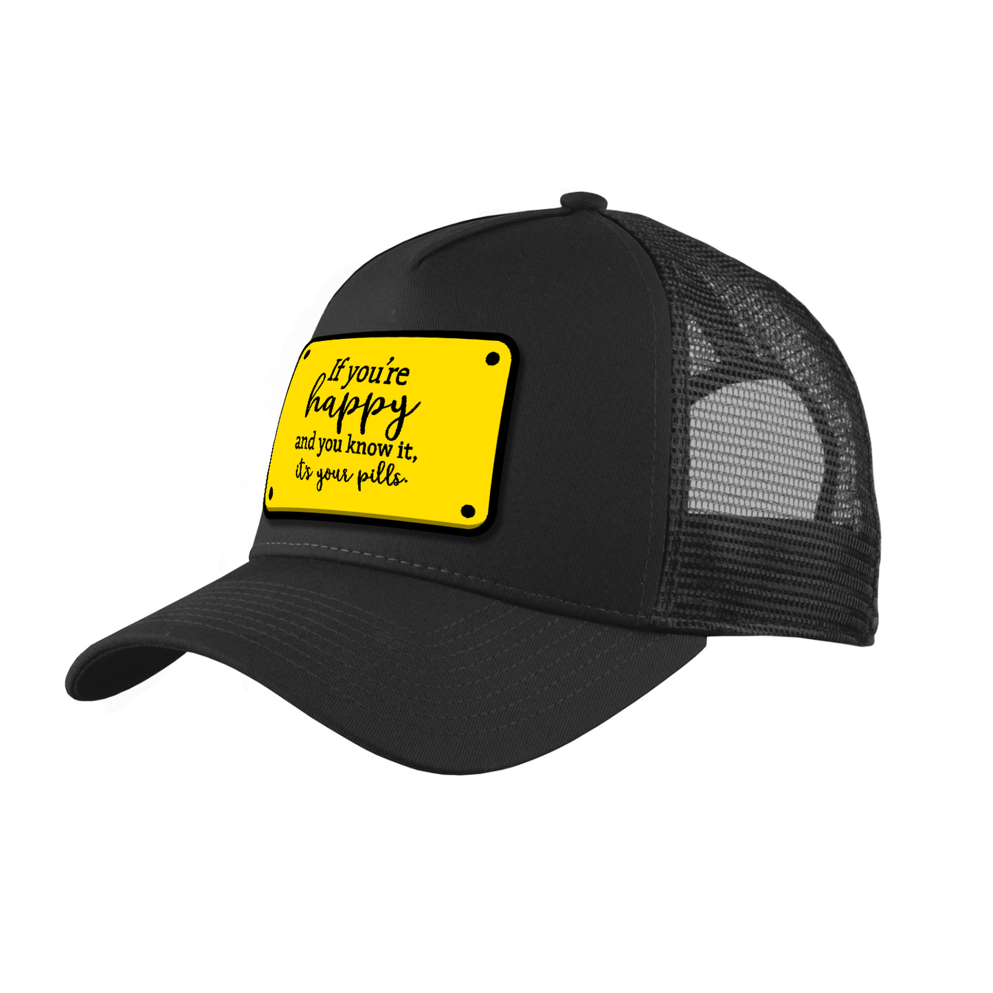 Trucker Hat with Happy Design