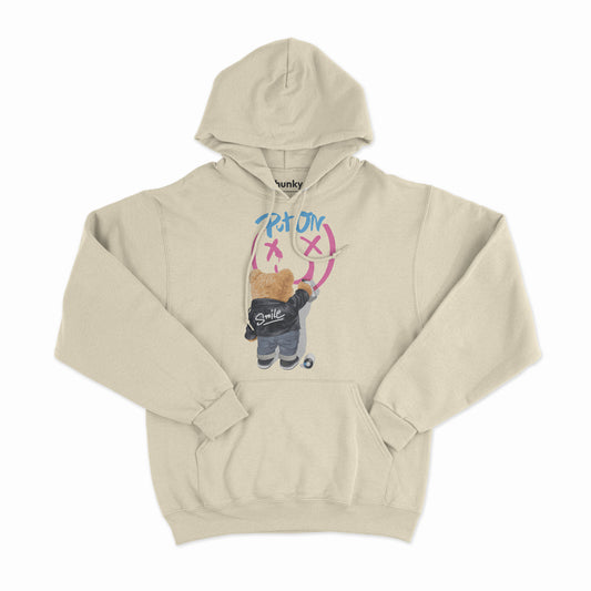 Put On A Smile Bear Hoodie