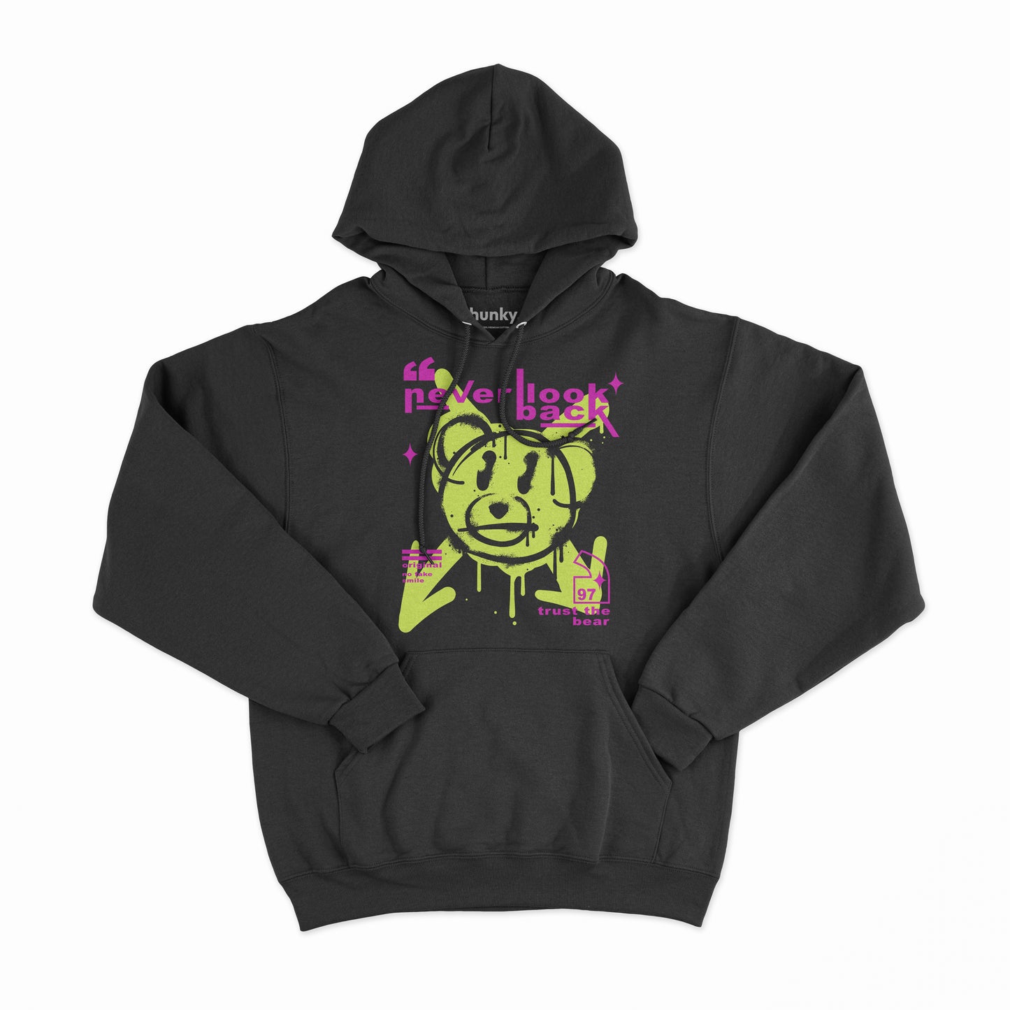 Never Look Back Bear Hoodie