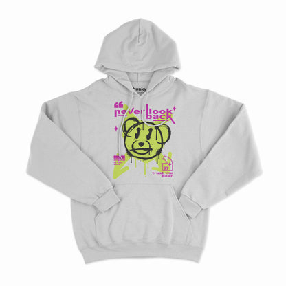 Never Look Back Bear Hoodie