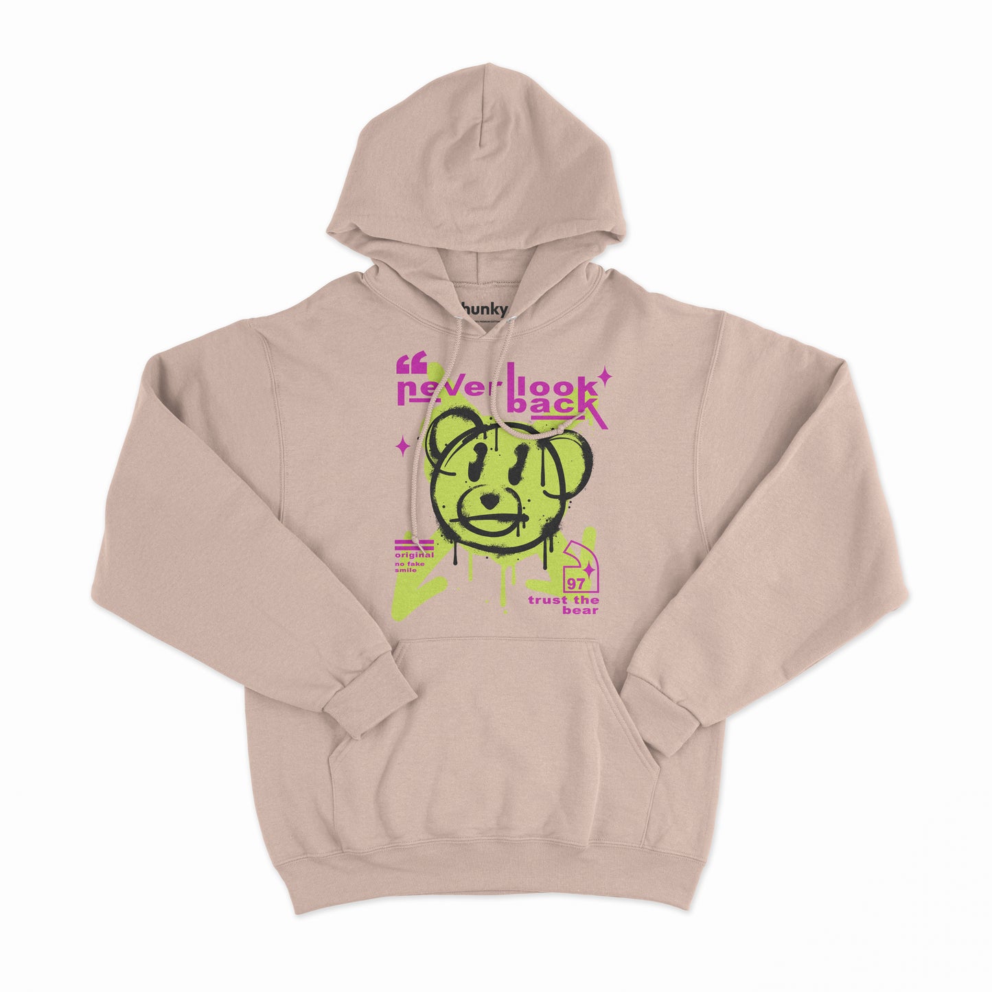 Never Look Back Bear Hoodie