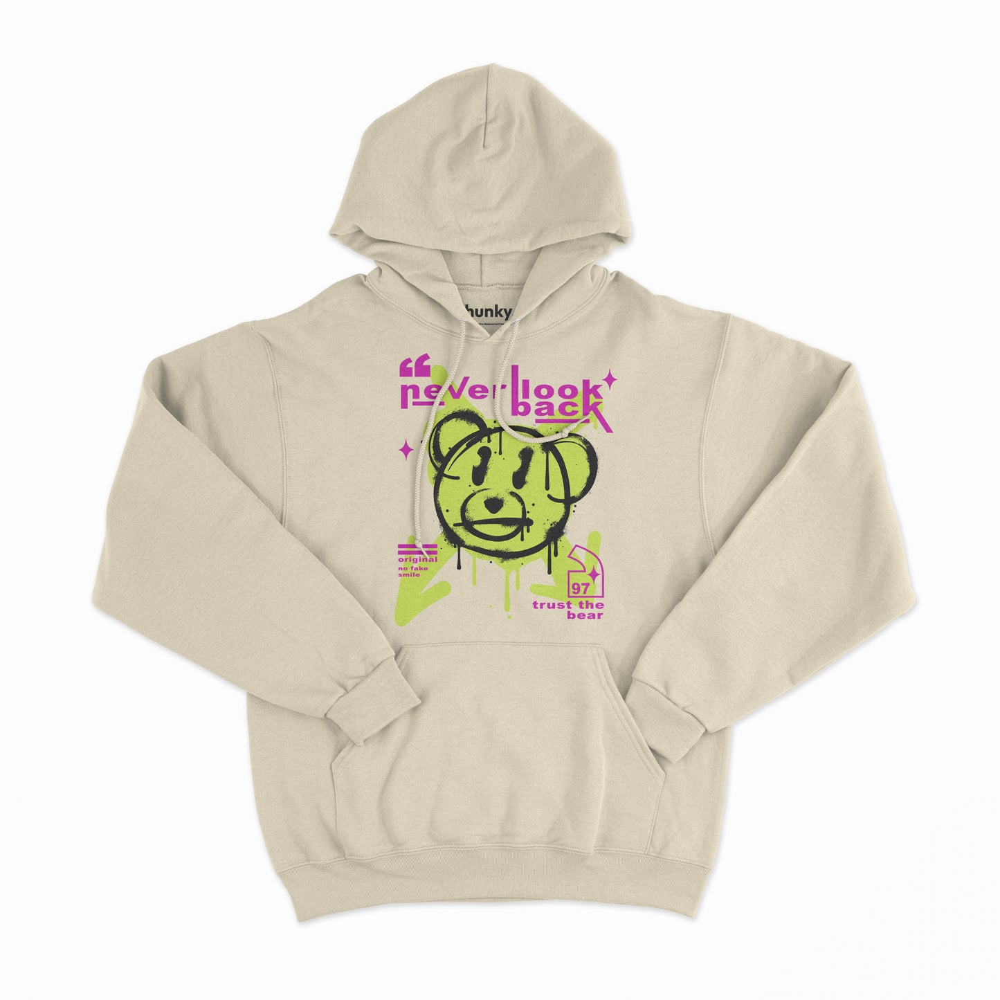 Never Look Back Bear Hoodie