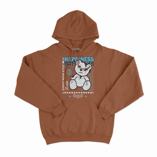 Happiness White Bear Hoodie